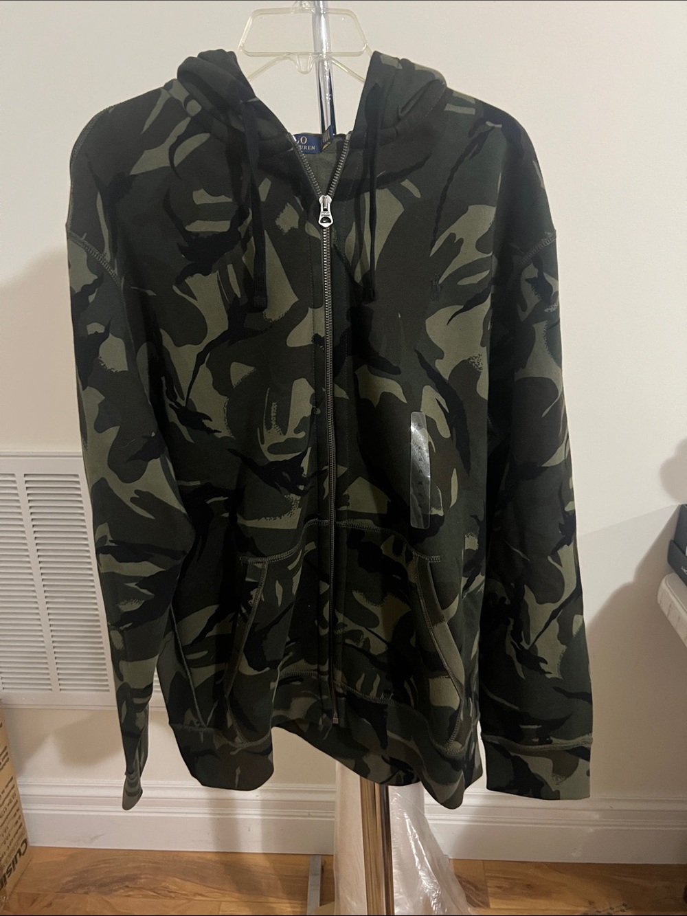 Polo by Ralph Lauren Olive & Black Camo Full Zip Sweatshirt Hoodie